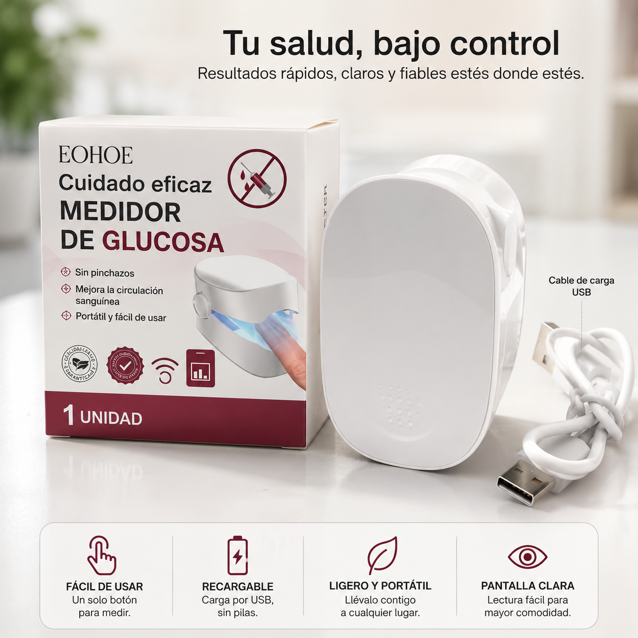 Medidor de Glucosa Inteligente | Control Diario de Forma Sencilla