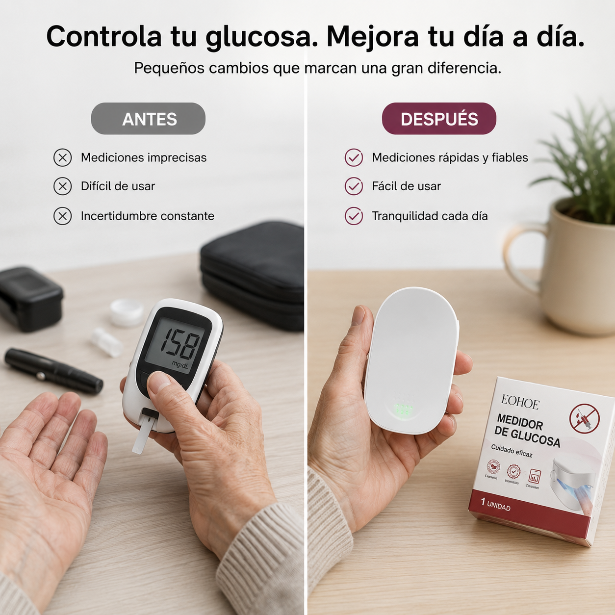 Medidor de Glucosa Inteligente | Control Diario de Forma Sencilla