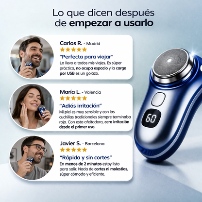 Mini Afeitadora PRO™ con Display Digital | Afeitado Rápido y Preciso
