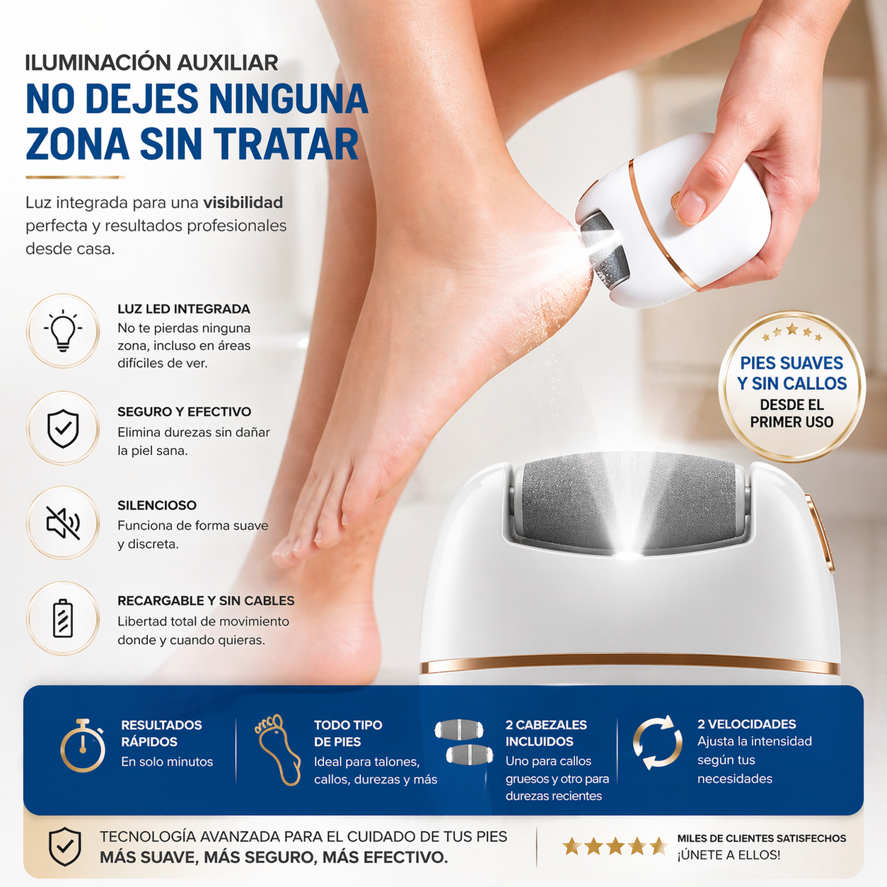 Removedor de Callos Recargable – Elimina durezas sin dolor en minutos