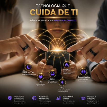 Anillo Inteligente Talla 9 y 10 - Controla tu salud sin esfuerzo