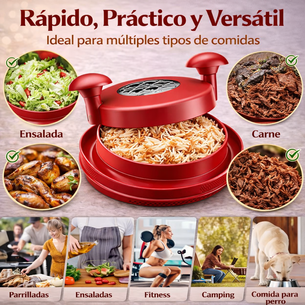 Desmenuzador de Pollo y Carne - Fácil, Limpio y en Segundos