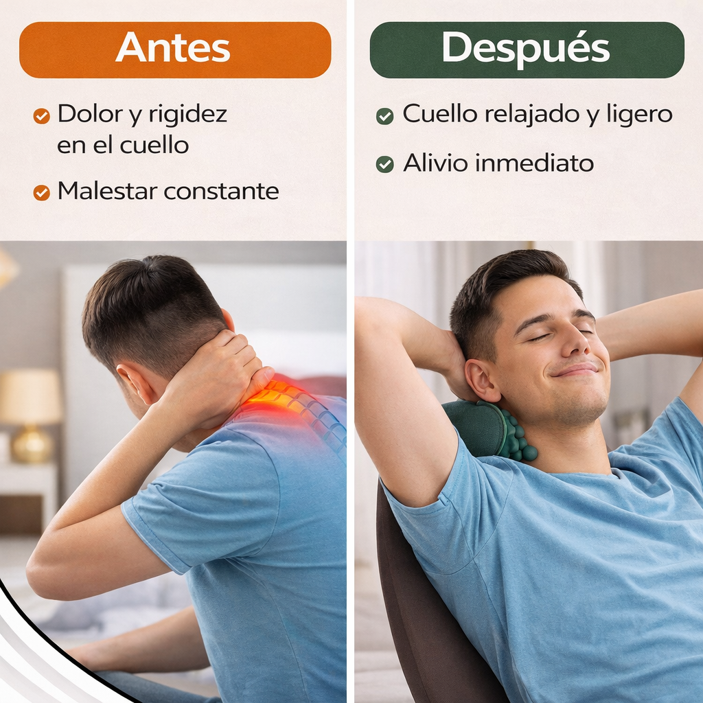 Masajeador Inteligente para Cuello — Alivia la tensión y rigidez en minutos