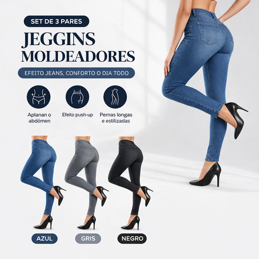 Set de 3 Jeggins Moldeadores Efecto Jeans (No Aprietan)