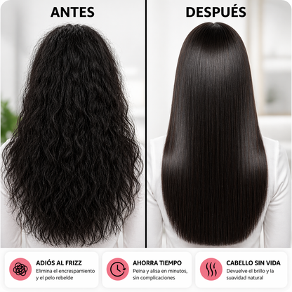 Cepillo Alisador Antifrizz 3 en 1 – Liso Rápido y Sin Daño