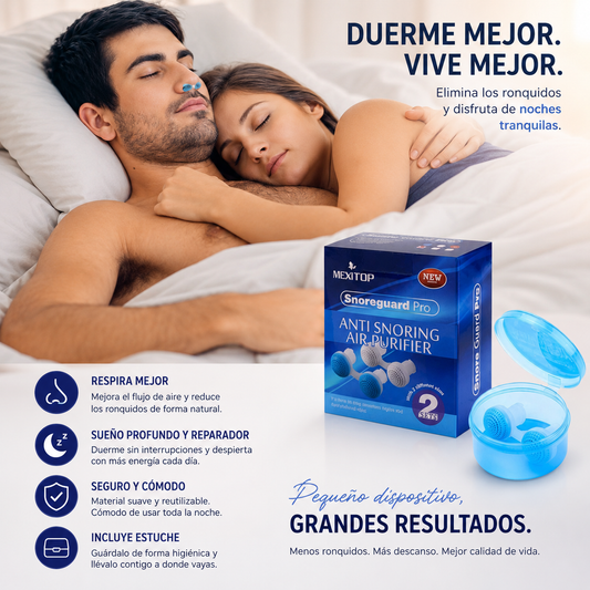 Dispositivo Nasal Antirronquidos | Más Aire. Menos Ronquidos. Mejor Descanso.